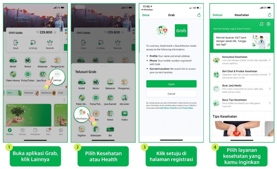 cara menggunakan fitur grabhealth